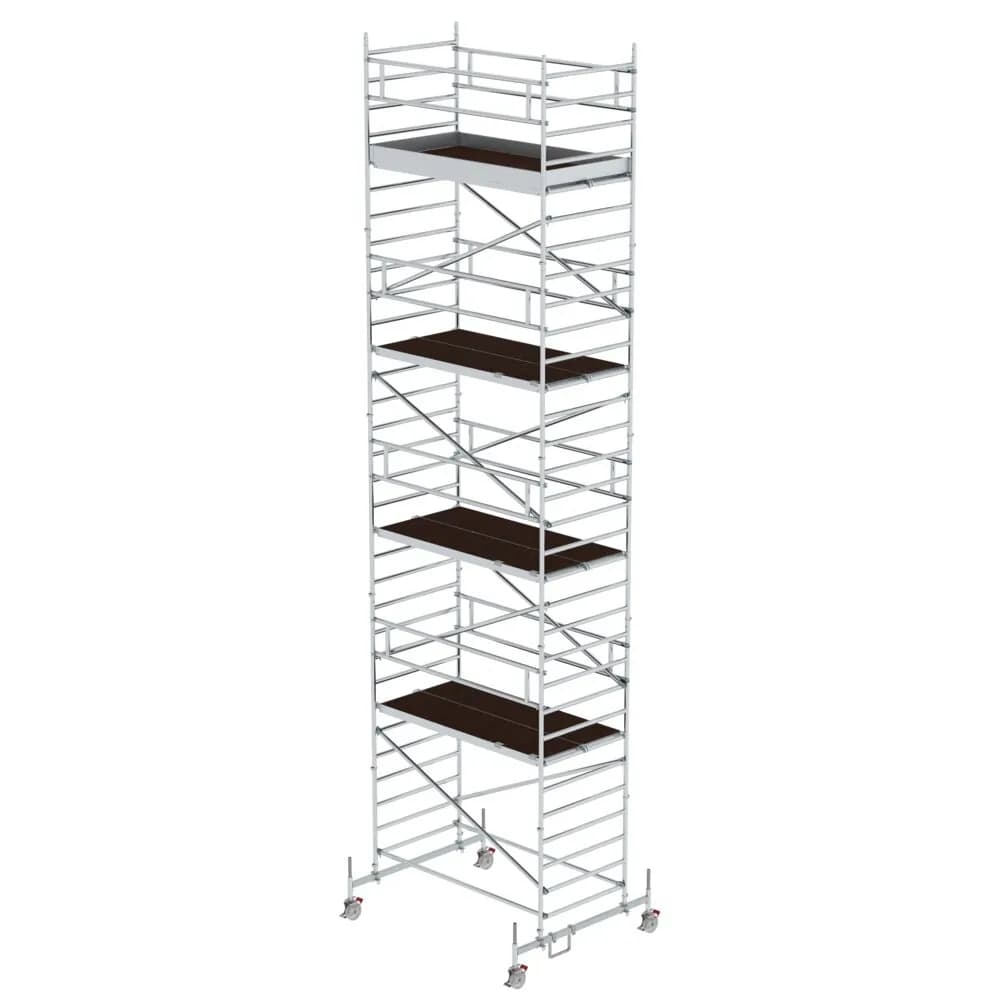 MUNK - Rollgerüst 1,35 x 2,45 m mit Fahrbalken & Doppel-Plattform Plattformhöhe 8,58 m