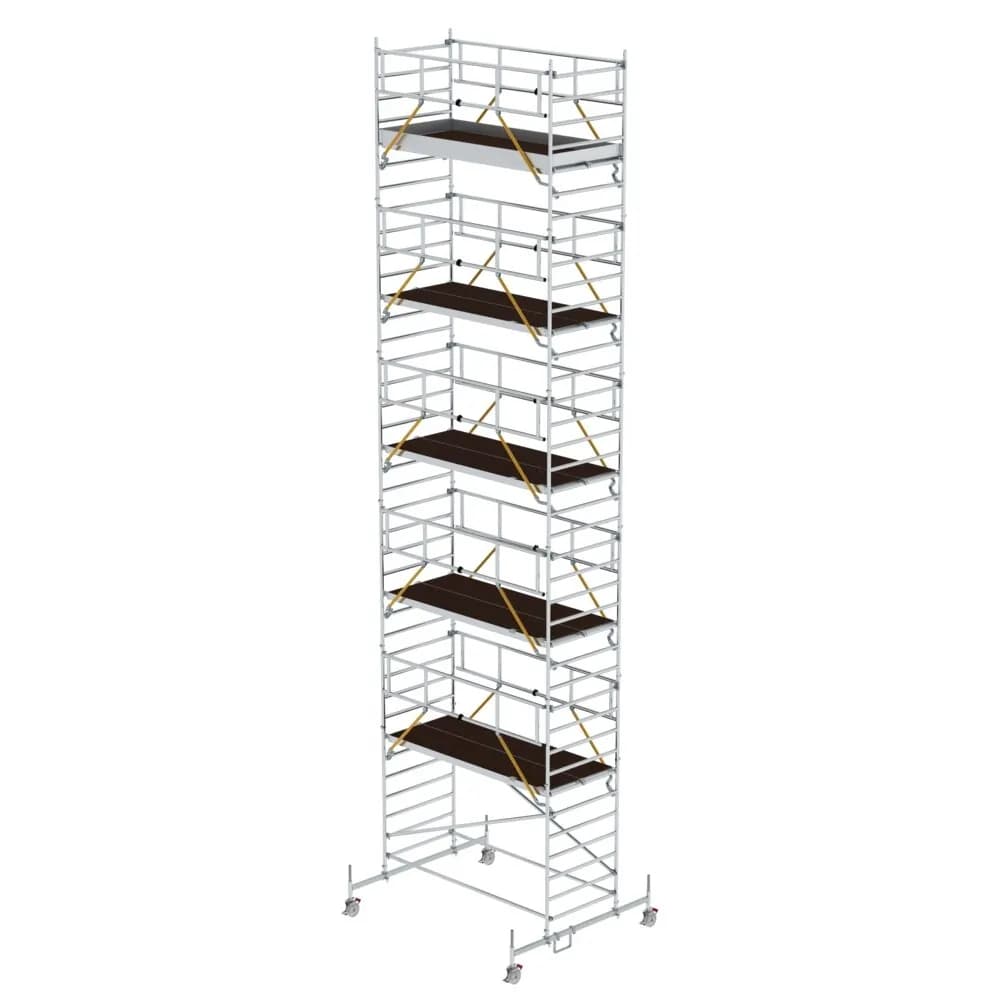 MUNK - Rollgerüst SG 1,35 x 3,0 m mit Fahrbalken et Doppel-Plattform Plattformhöhe 10,5