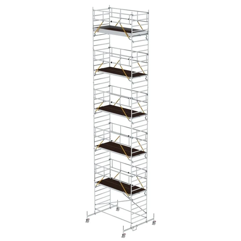 MUNK - Rollgerüst SG 1,35 x 3,0 m mit Fahrbalken et Doppel-Plattform Plattformhöhe 11,6