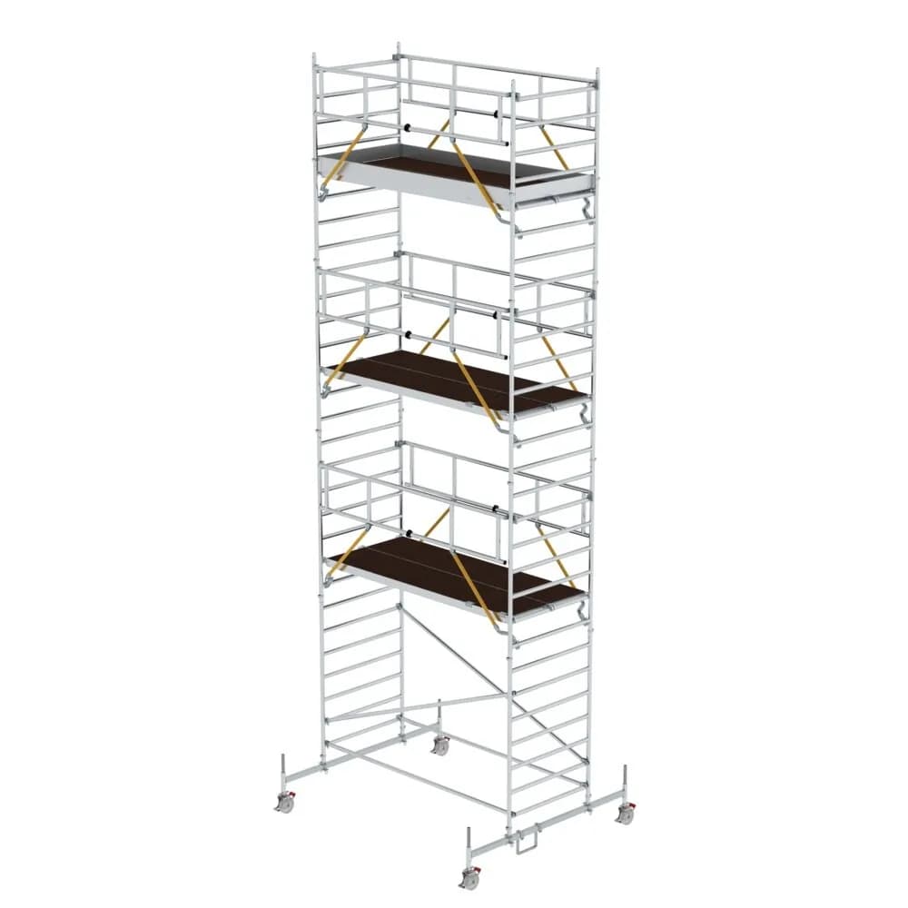 MUNK - Rollgerüst SG 1,35 x 3,0 m mit Fahrbalken et Doppel-Plattform Plattformhöhe 7,74