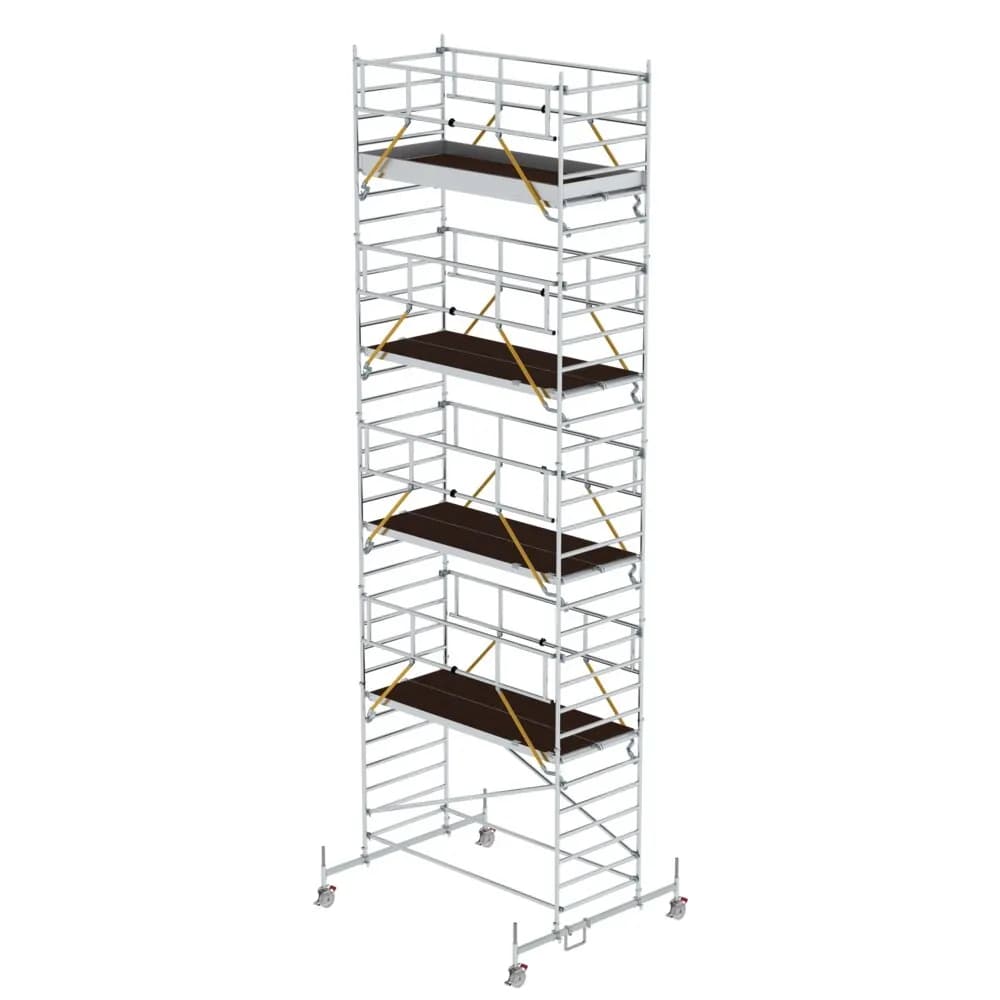 MUNK - Rollgerüst SG 1,35 x 3,0 m mit Fahrbalken et Doppel-Plattform Plattformhöhe 8,58