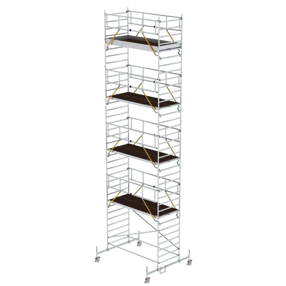 MUNK - Rollgerüst SG 1,35 x 3,0 m mit Fahrbalken et Doppel-Plattform Plattformhöhe 9,70