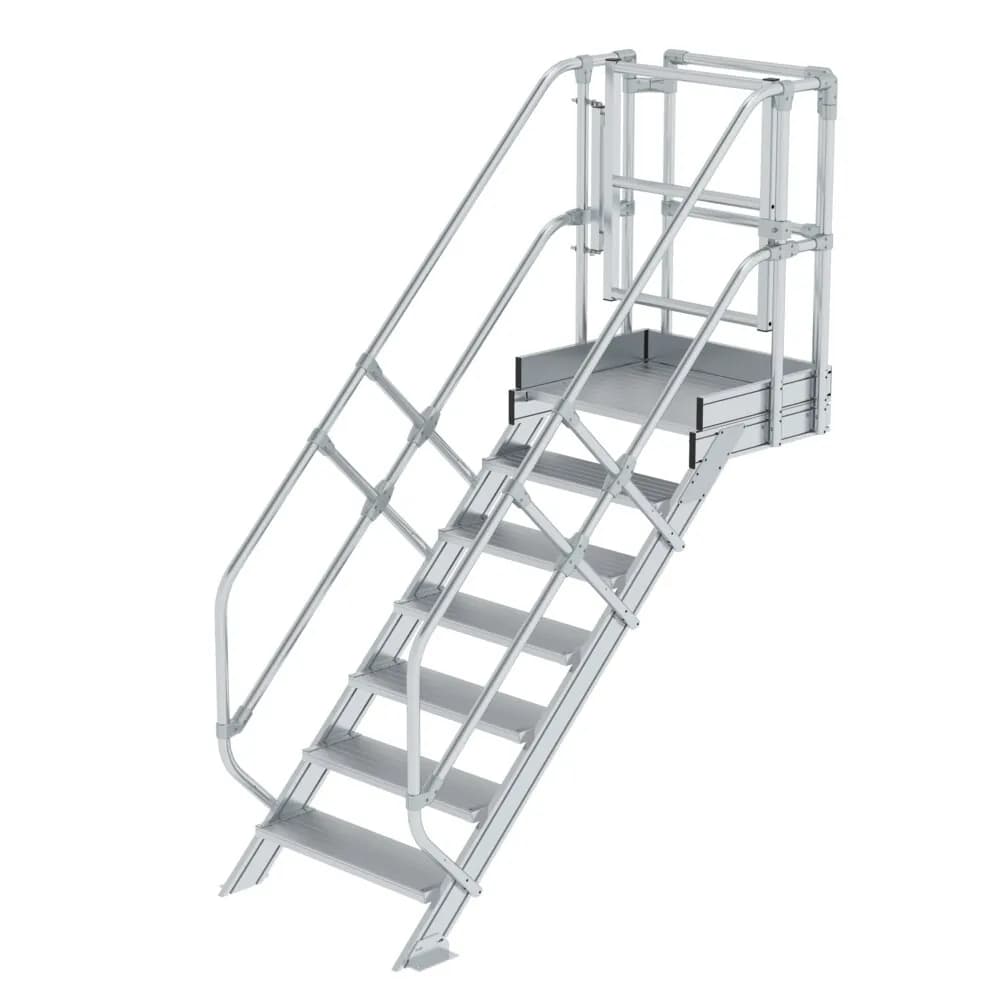 MUNK - Treppen-Modul Aluminium geriffelt 7 Stufen