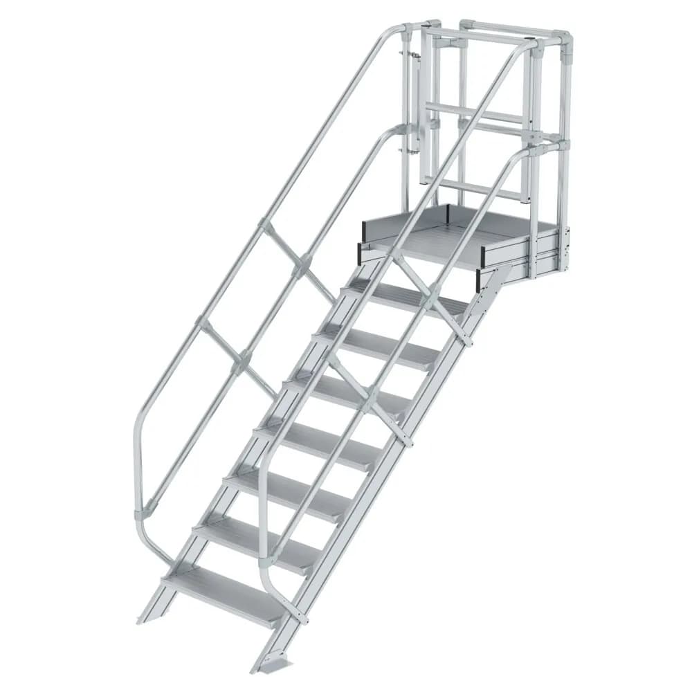 MUNK - Treppen-Modul Aluminium geriffelt 8 Stufen