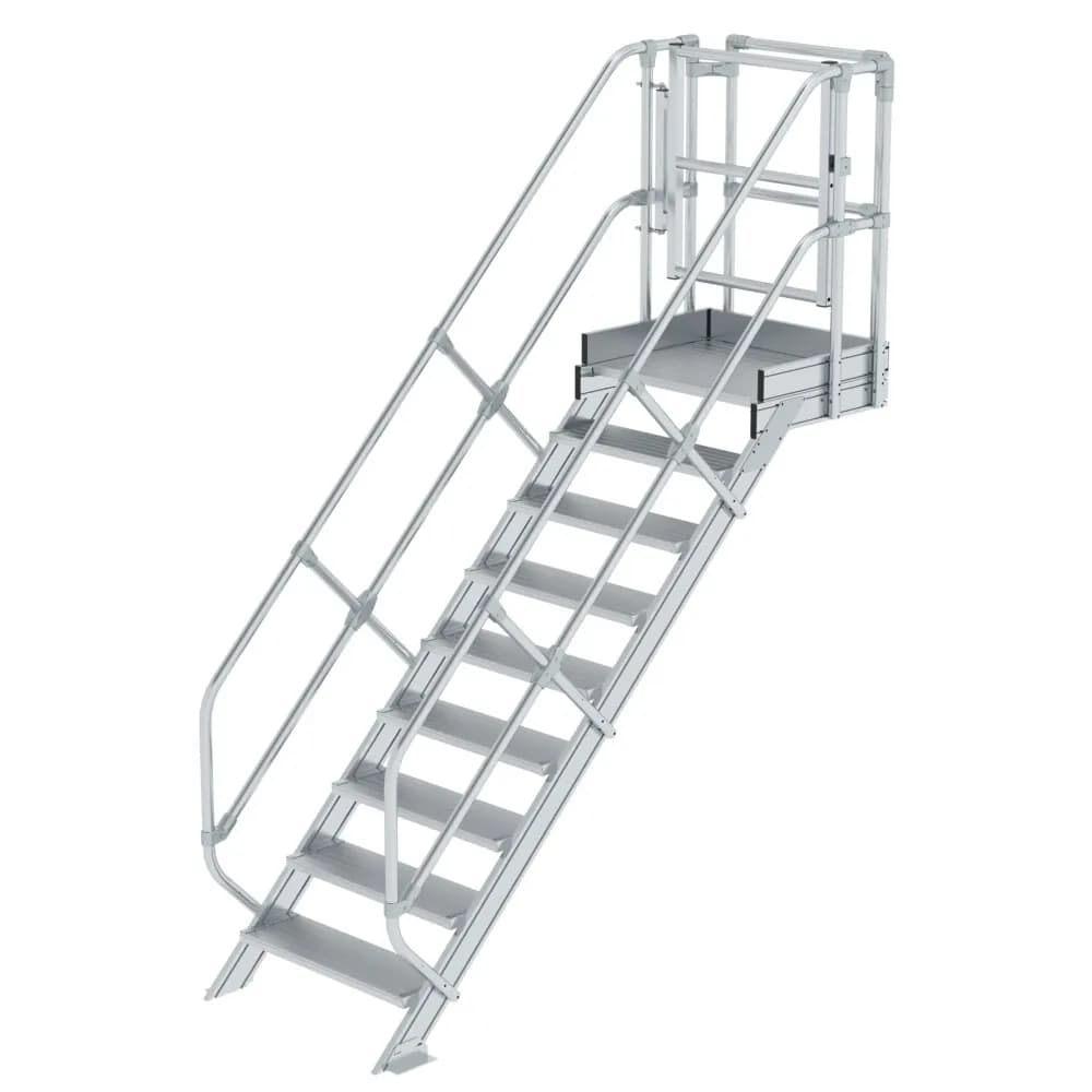MUNK - Treppen-Modul Aluminium geriffelt 9 Stufen