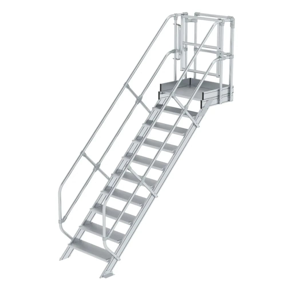 MUNK - Treppen-Modul Aluminium geriffelt 10 Stufen