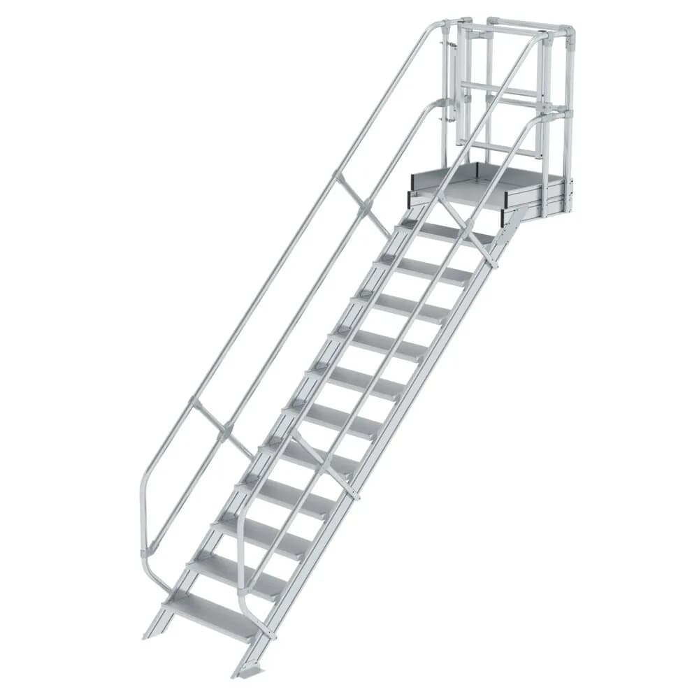 MUNK - Treppen-Modul Aluminium geriffelt 12 Stufen