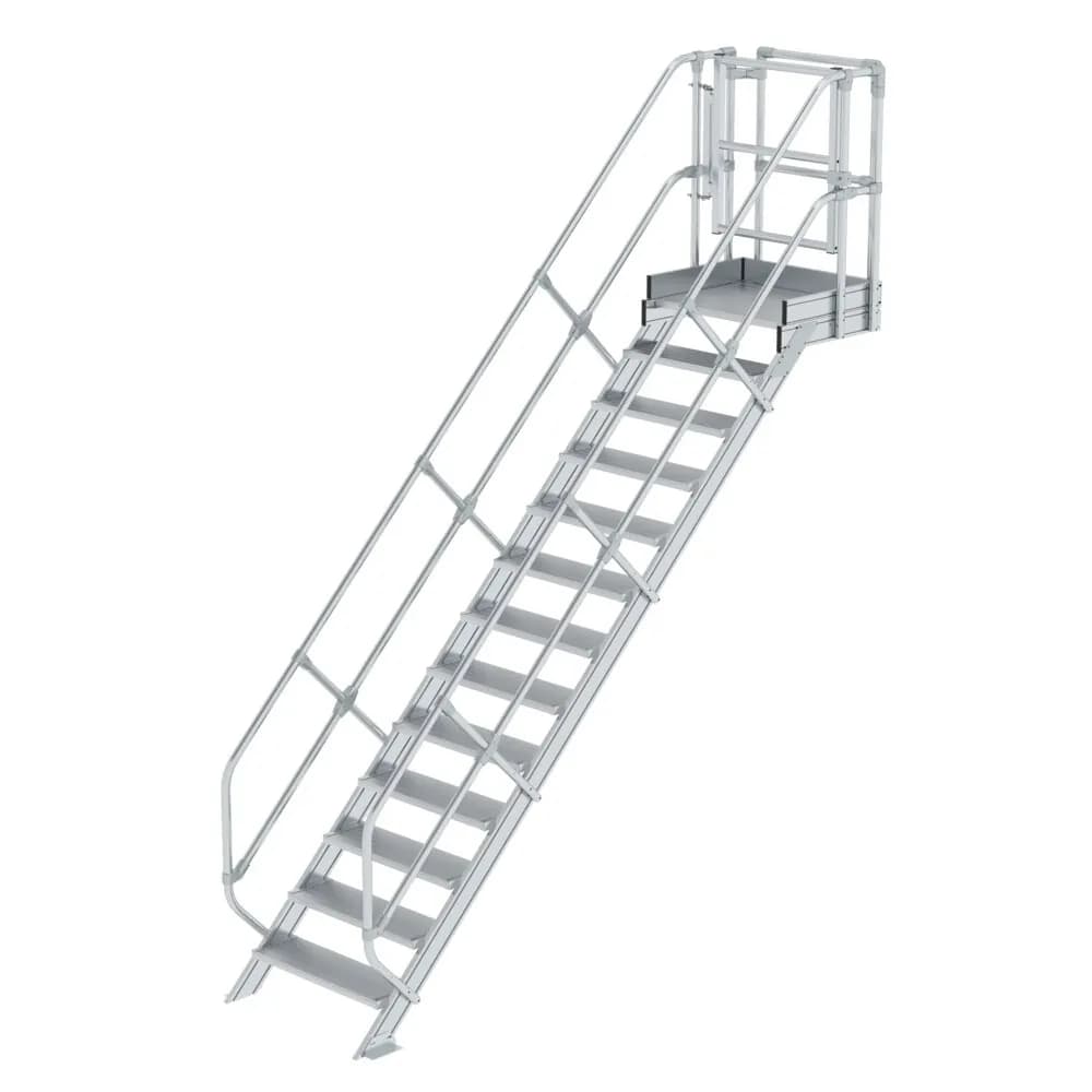 MUNK - Treppen-Modul Aluminium geriffelt 13 Stufen