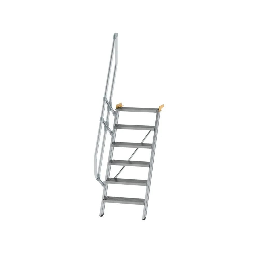 MUNK - Treppe 60° Stufenbreite 600 mm 6 Stufen Aluminium geriffelt