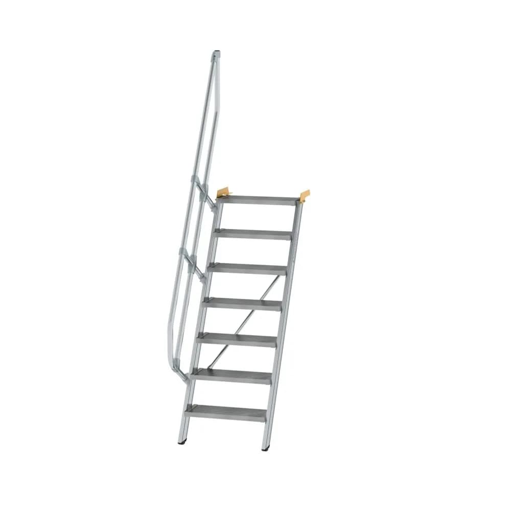 MUNK - Treppe 60° Stufenbreite 600 mm 7 Stufen Aluminium geriffelt