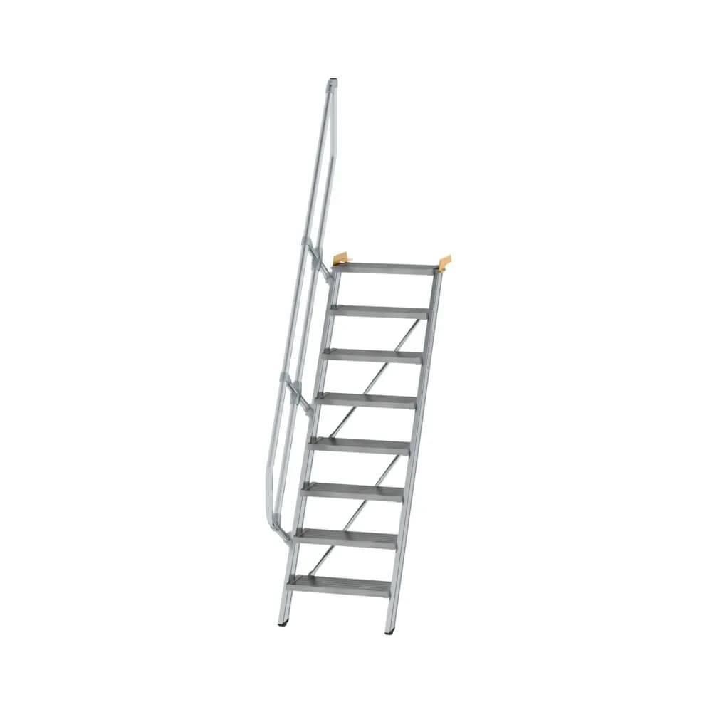 MUNK - Treppe 60° Stufenbreite 600 mm 8 Stufen Aluminium geriffelt