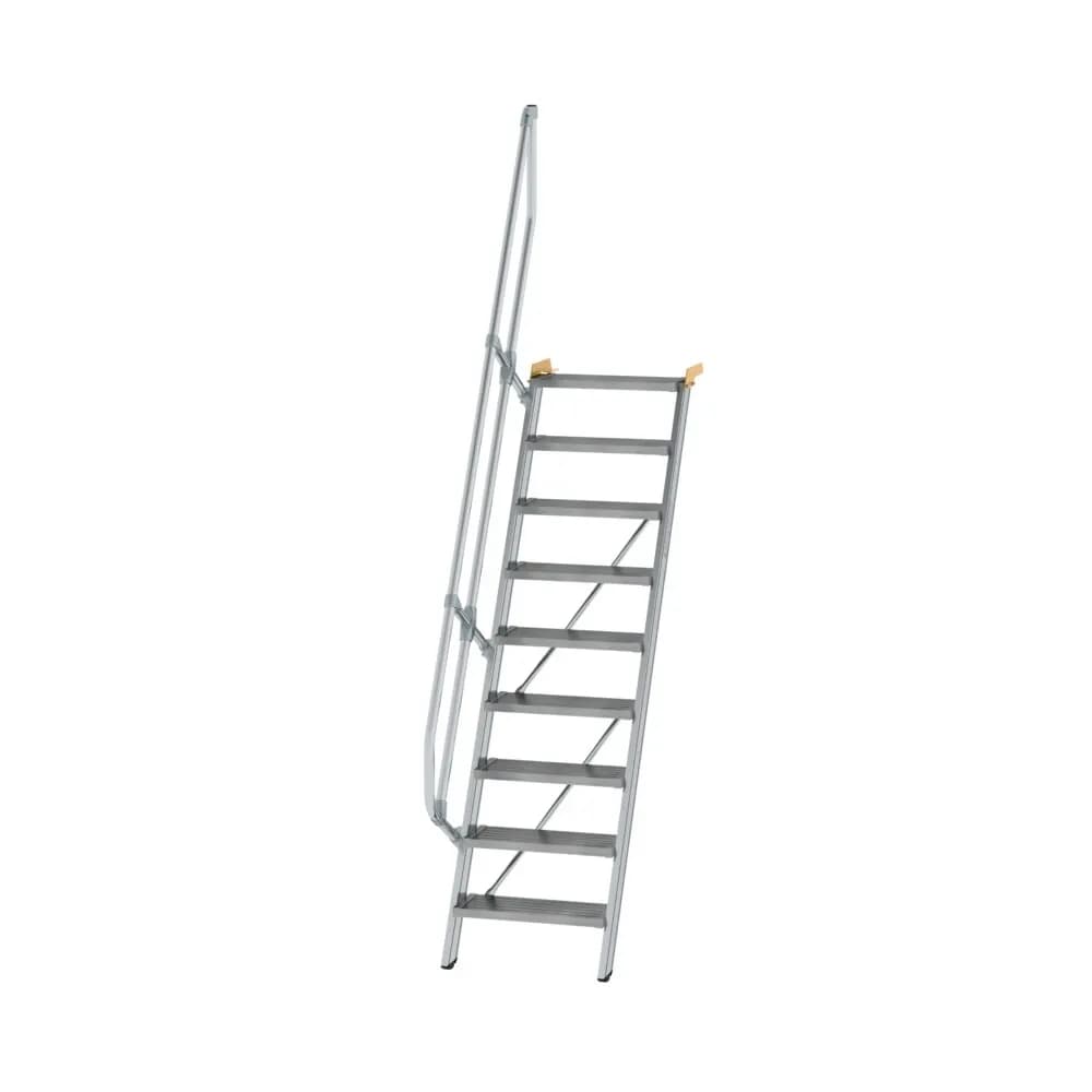 MUNK - Treppe 60° Stufenbreite 600 mm 9 Stufen Aluminium geriffelt