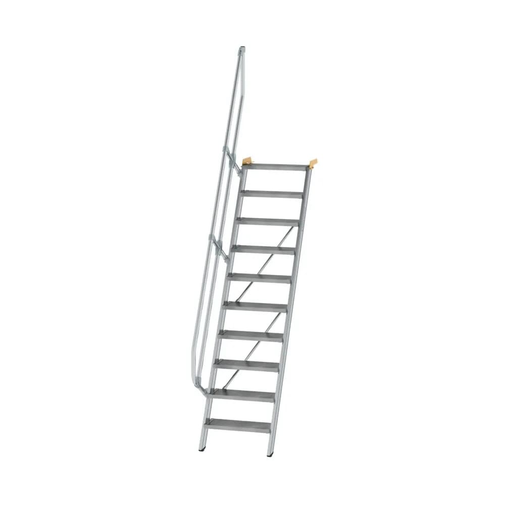 MUNK - Treppe 60° Stufenbreite 600 mm 10 Stufen Aluminium geriffelt