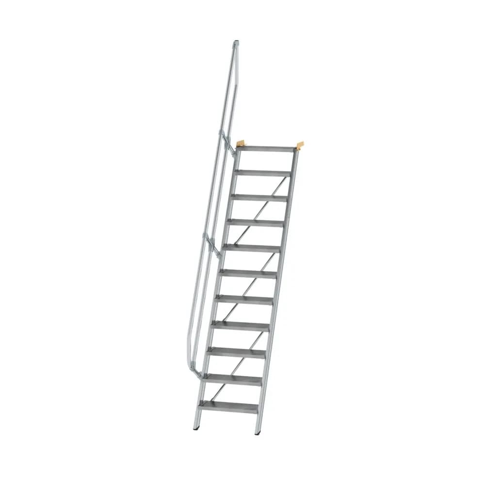 MUNK - Treppe 60° Stufenbreite 600 mm 11 Stufen Aluminium geriffelt