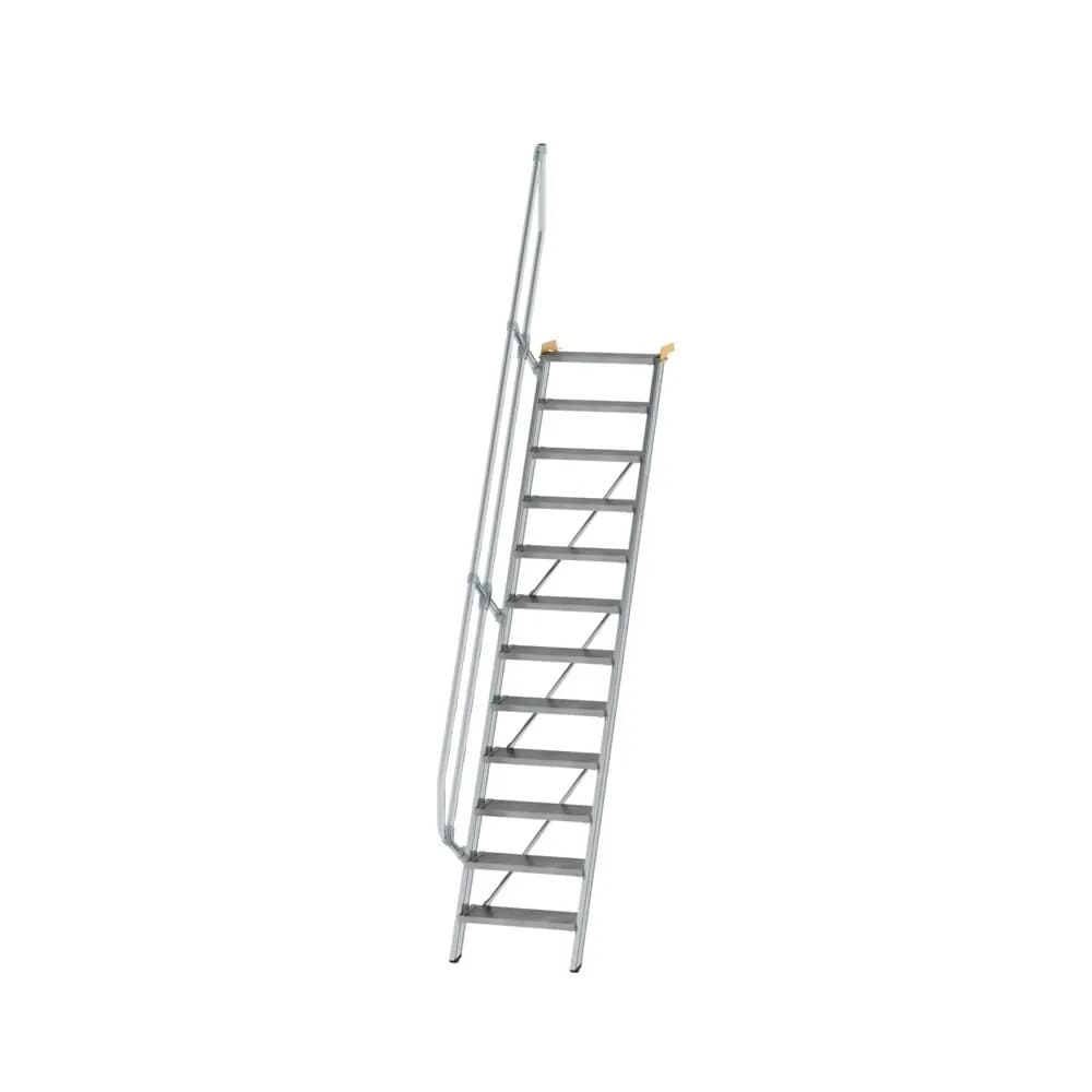 MUNK - Treppe 60° Stufenbreite 600 mm 12 Stufen Aluminium geriffelt