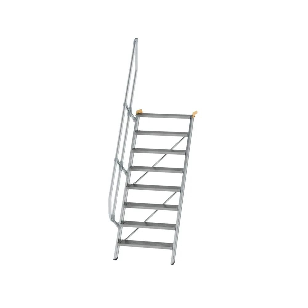 MUNK - Treppe 60° Stufenbreite 800 mm 8 Stufen Aluminium geriffelt