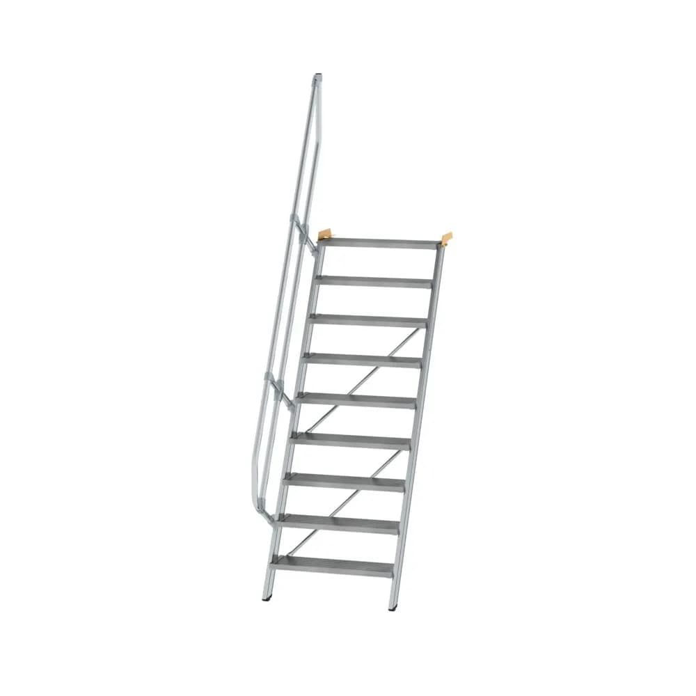 MUNK - Treppe 60° Stufenbreite 800 mm 9 Stufen Aluminium geriffelt