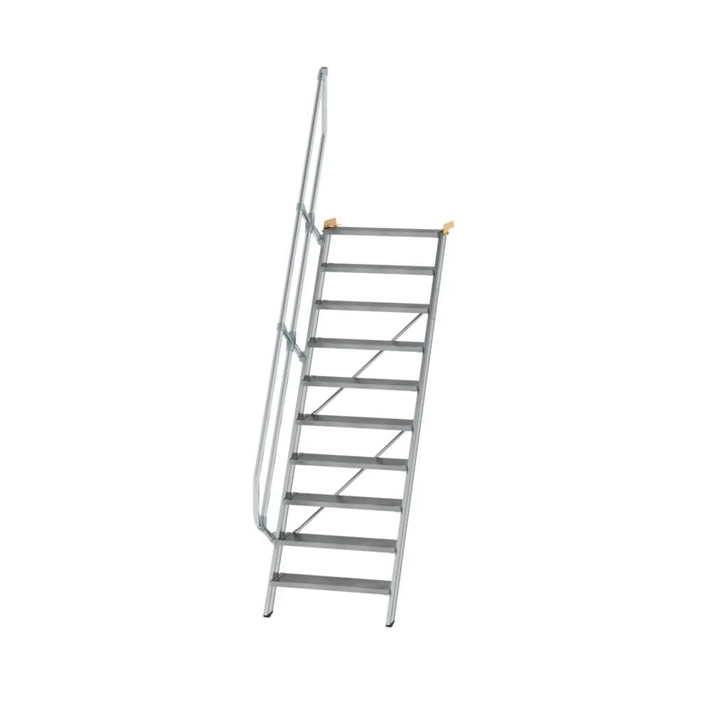 MUNK - Treppe 60° Stufenbreite 800 mm 10 Stufen Aluminium geriffelt