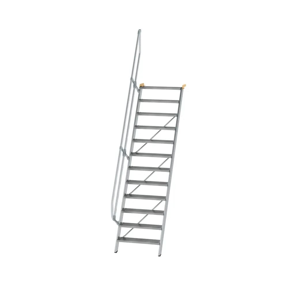 MUNK - Treppe 60° Stufenbreite 800 mm 12 Stufen Aluminium geriffelt