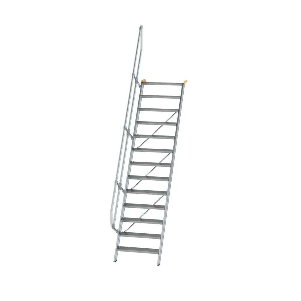 MUNK - Treppe 60° Stufenbreite 800 mm 13 Stufen Aluminium geriffelt