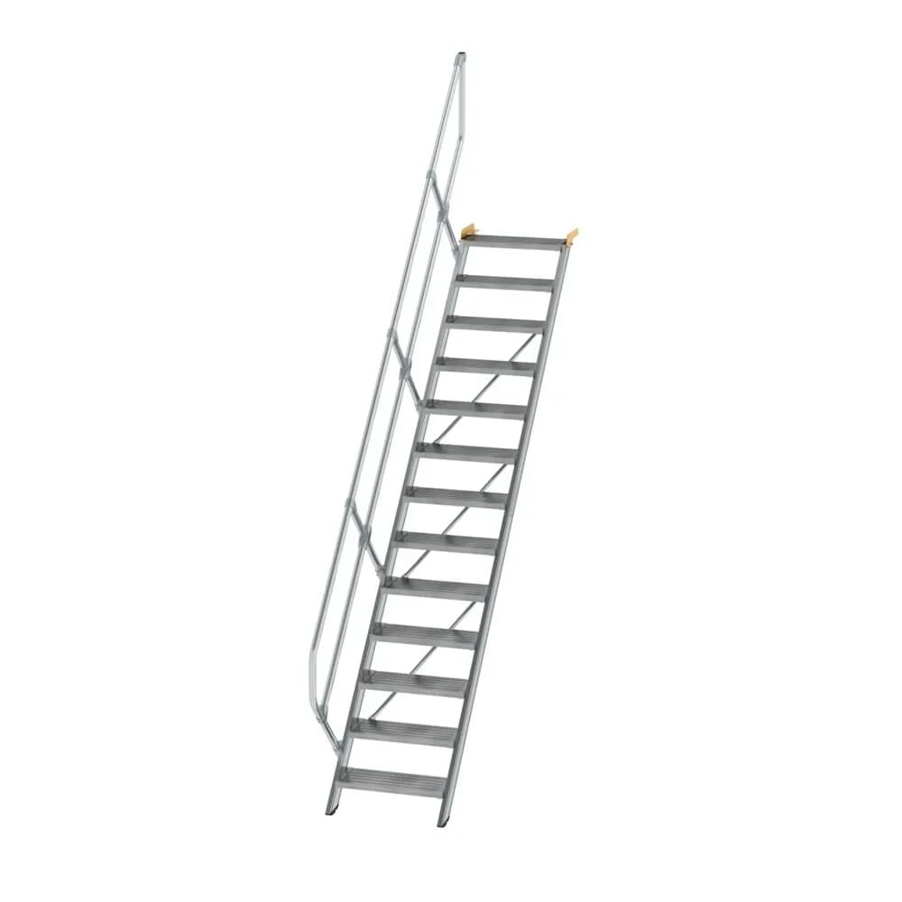 MUNK - Treppe 45° Stufenbreite 600 mm 13 Stufen Aluminium geriffelt