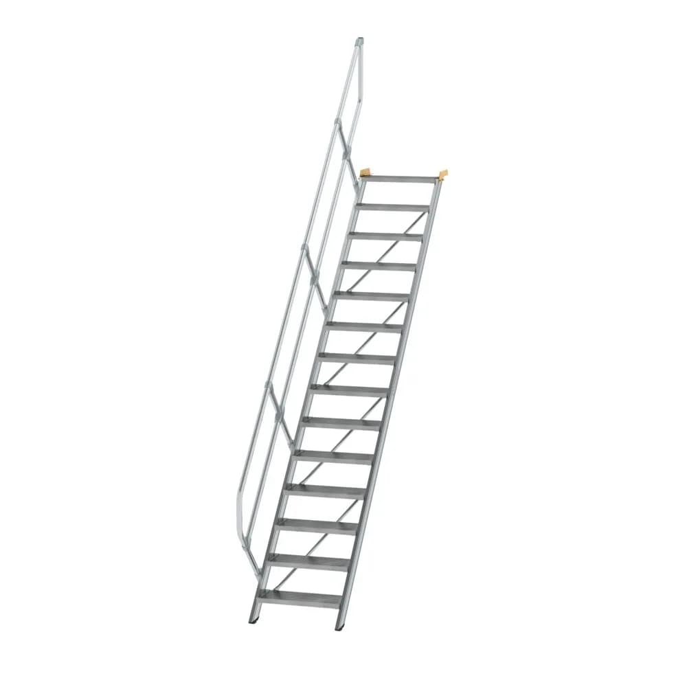 MUNK - Treppe 45° Stufenbreite 600 mm 14 Stufen Aluminium geriffelt