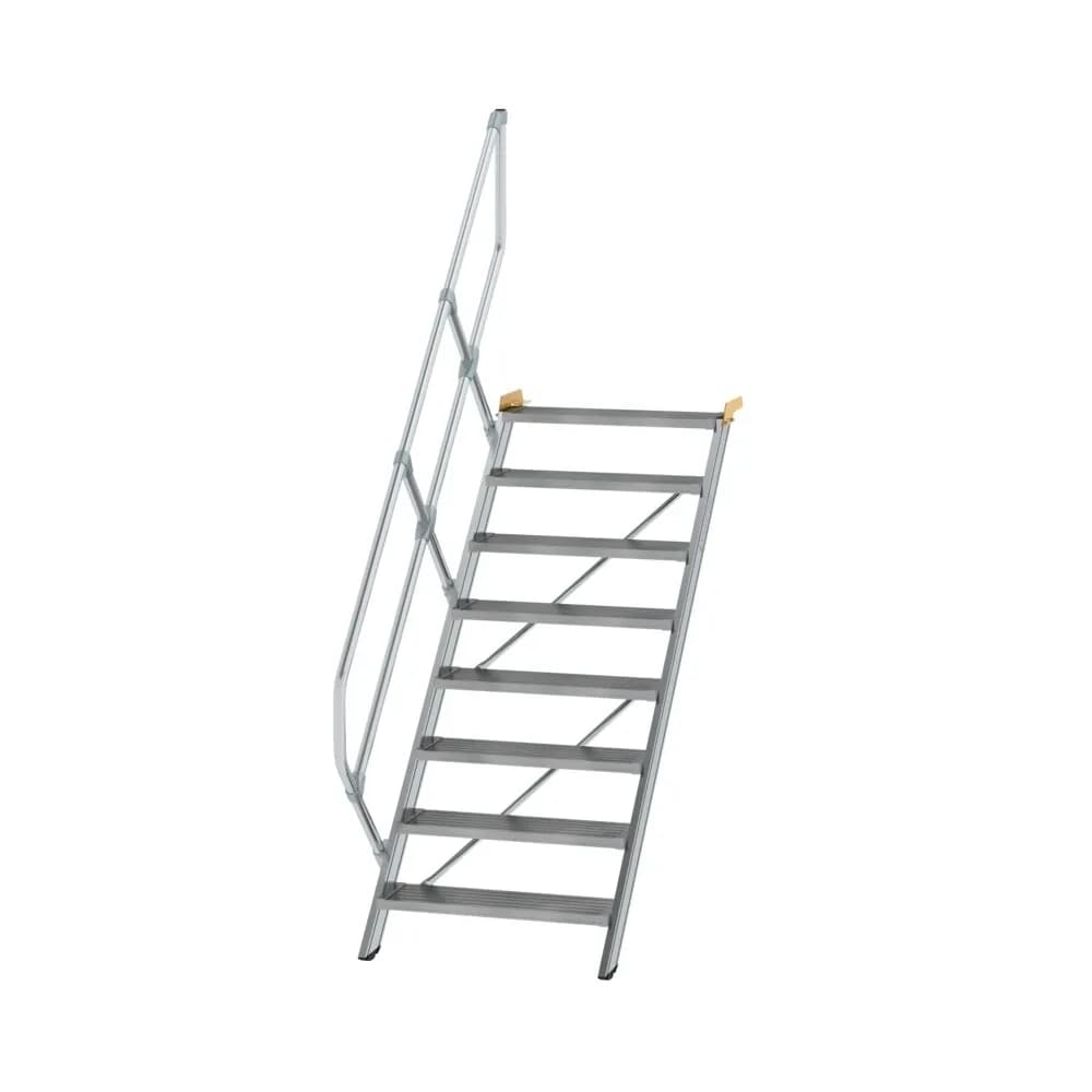 MUNK - Treppe 45° Stufenbreite 800 mm 8 Stufen Aluminium geriffelt