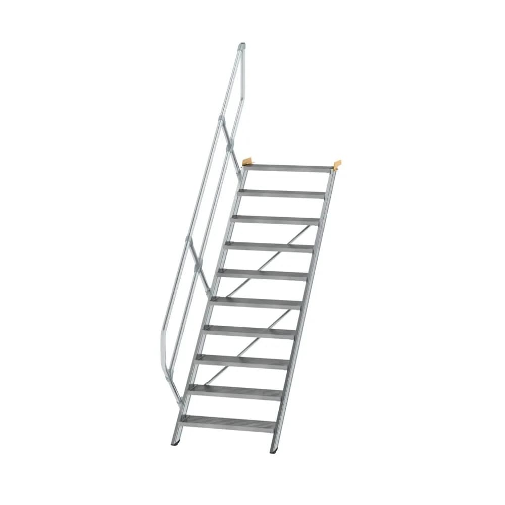 MUNK - Treppe 45° Stufenbreite 800 mm 10 Stufen Aluminium geriffelt