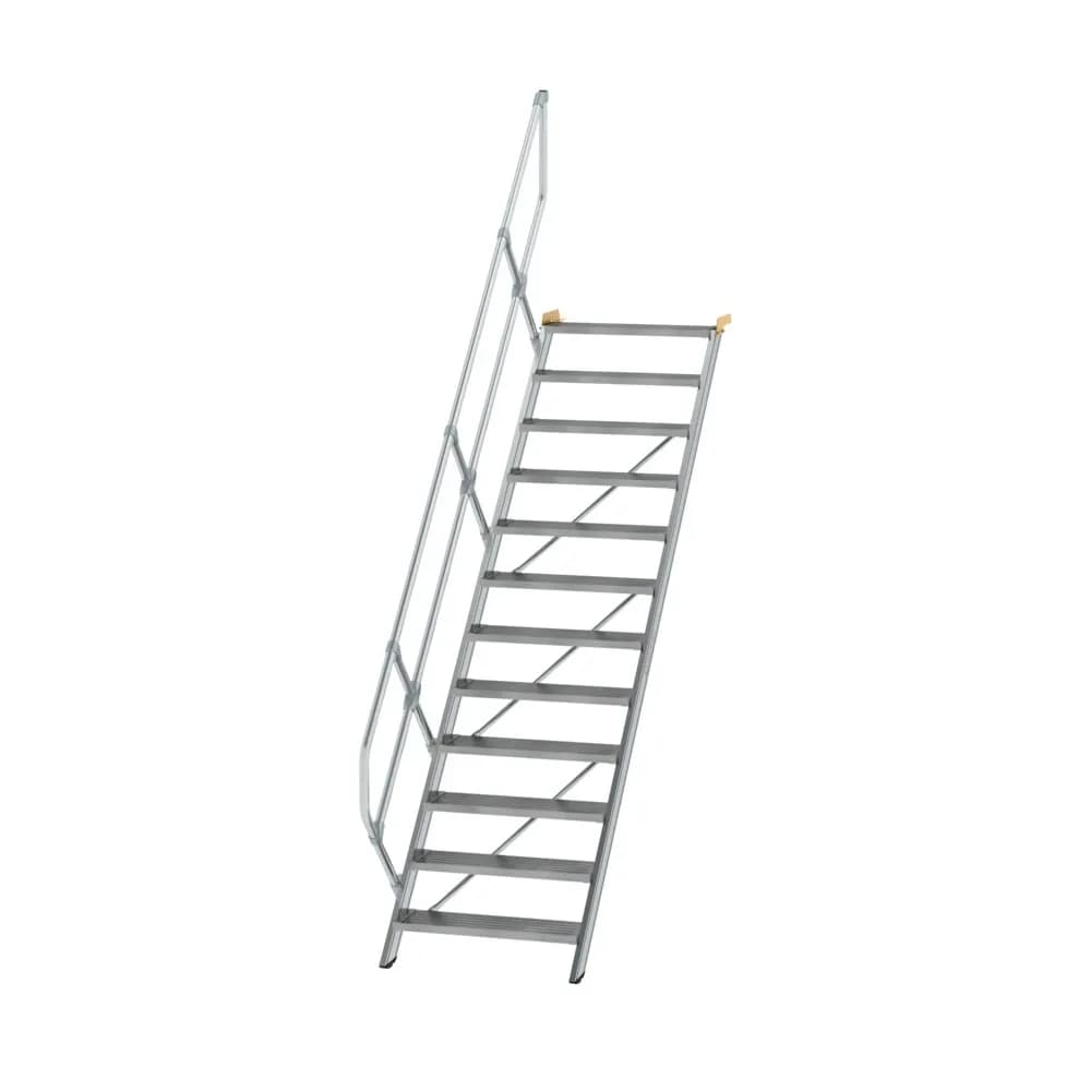 MUNK - Treppe 45° Stufenbreite 800 mm 12 Stufen Aluminium geriffelt