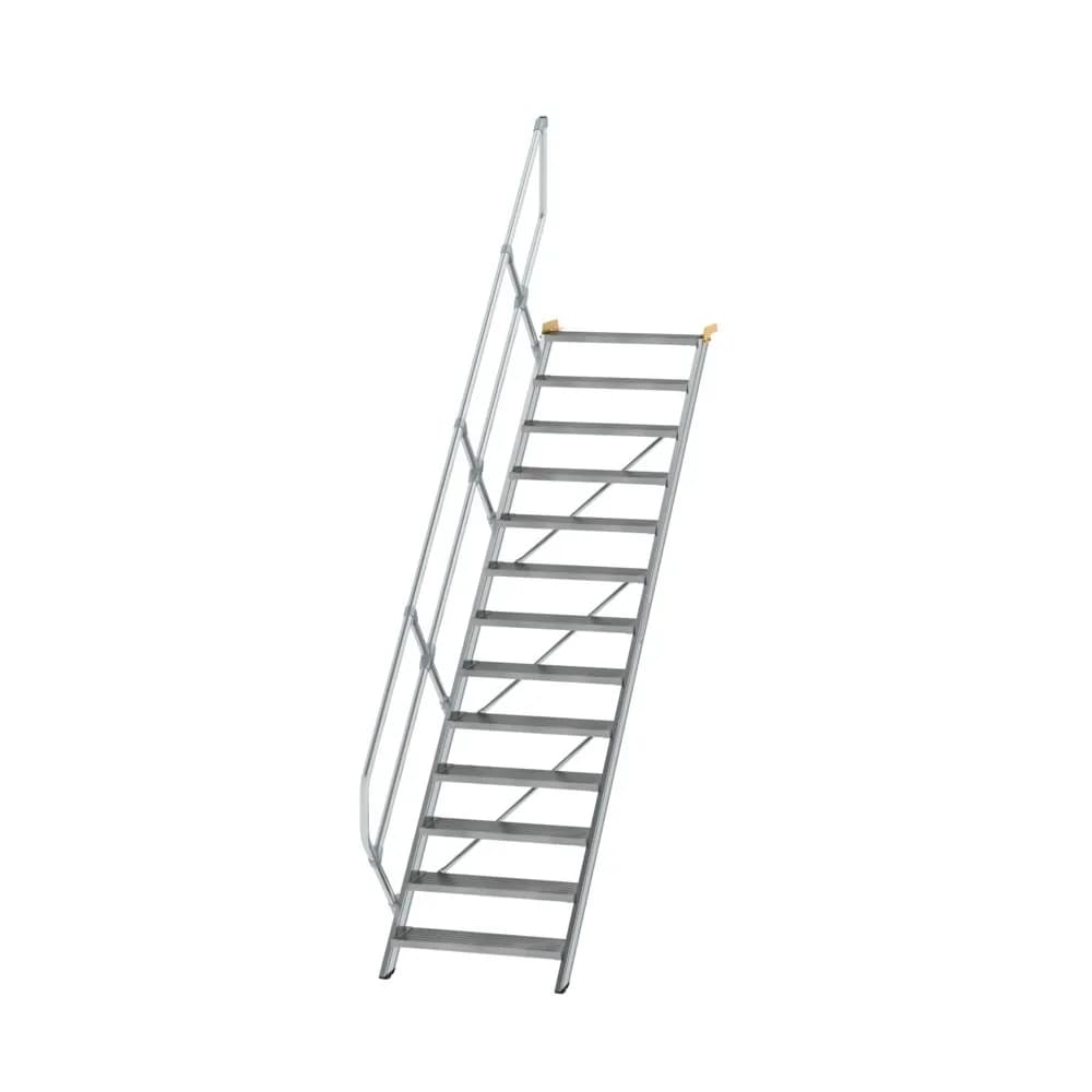 MUNK - Treppe 45° Stufenbreite 800 mm 13 Stufen Aluminium geriffelt