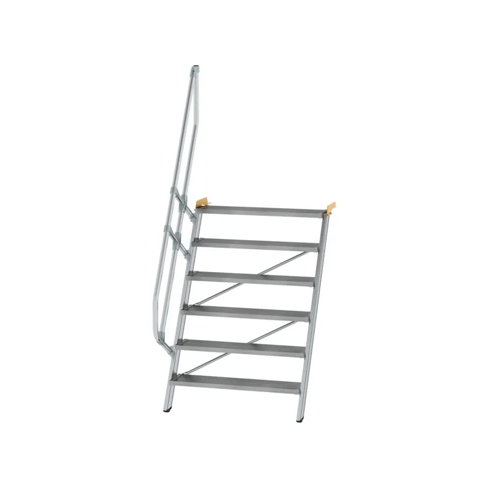 MUNK - Treppe 60° Stufenbreite 1000 mm 6 Stufen Aluminium geriffelt