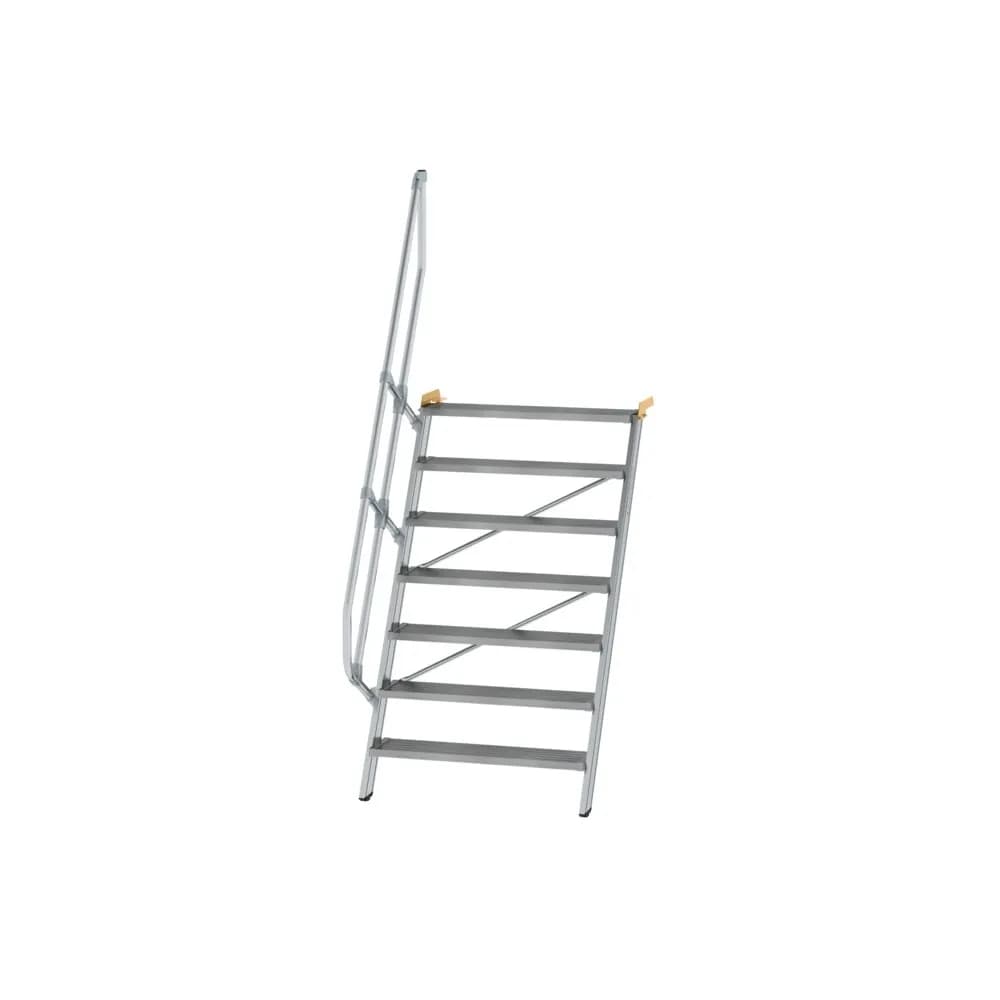 MUNK - Treppe 60° Stufenbreite 1000 mm 7 Stufen Aluminium geriffelt