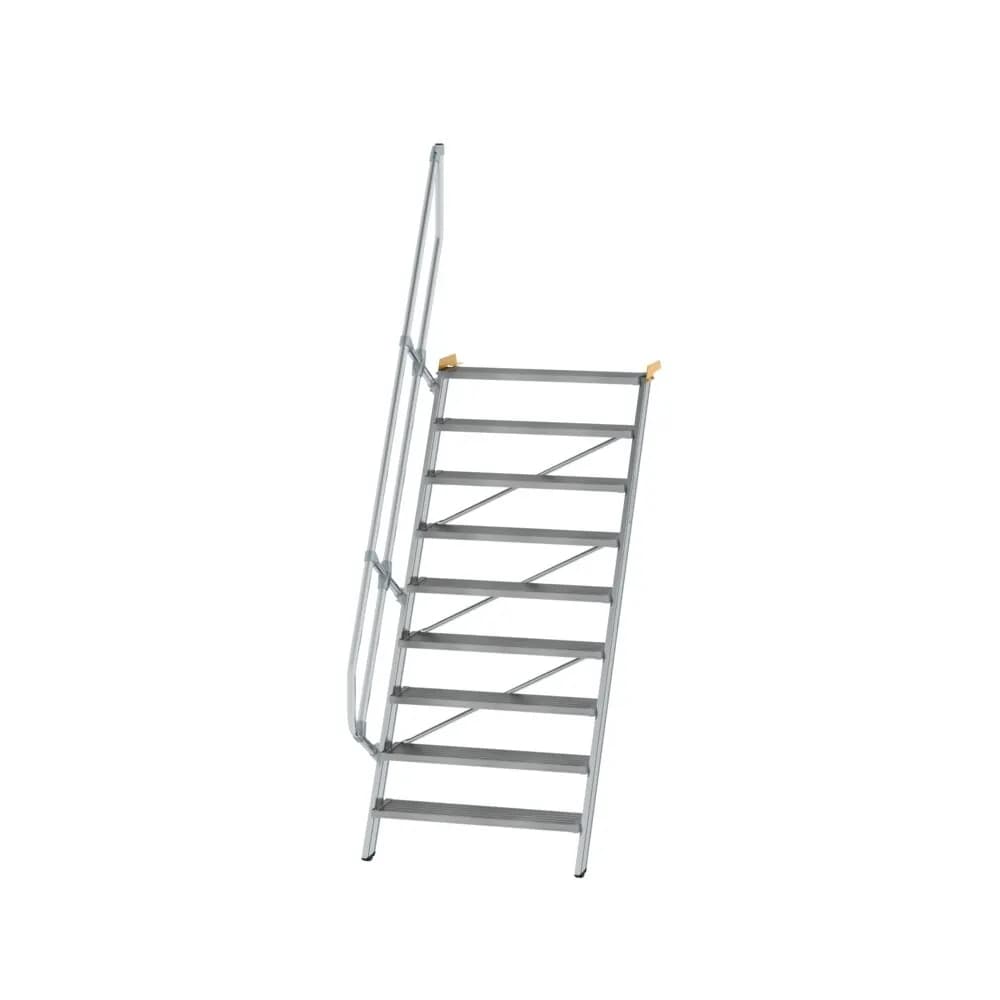 MUNK - Treppe 60° Stufenbreite 1000 mm 9 Stufen Aluminium geriffelt