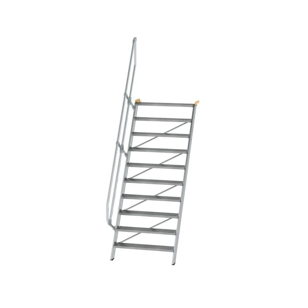 MUNK - Treppe 60° Stufenbreite 1000 mm 10 Stufen Aluminium geriffelt
