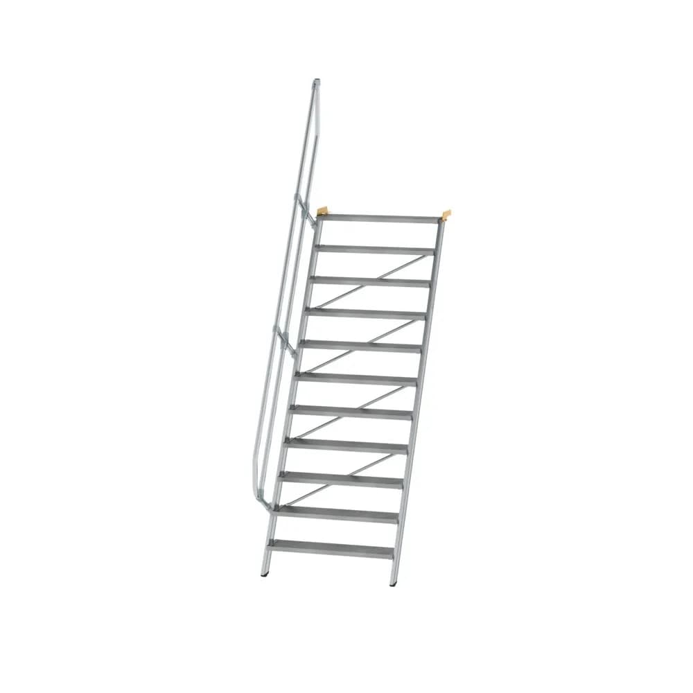 MUNK - Treppe 60° Stufenbreite 1000 mm 11 Stufen Aluminium geriffelt