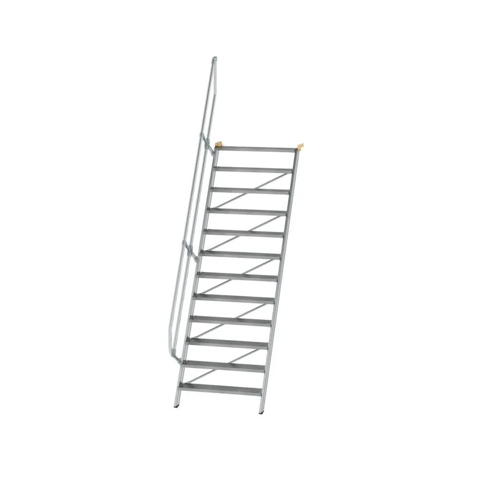 MUNK - Treppe 60° Stufenbreite 1000 mm 12 Stufen Aluminium geriffelt