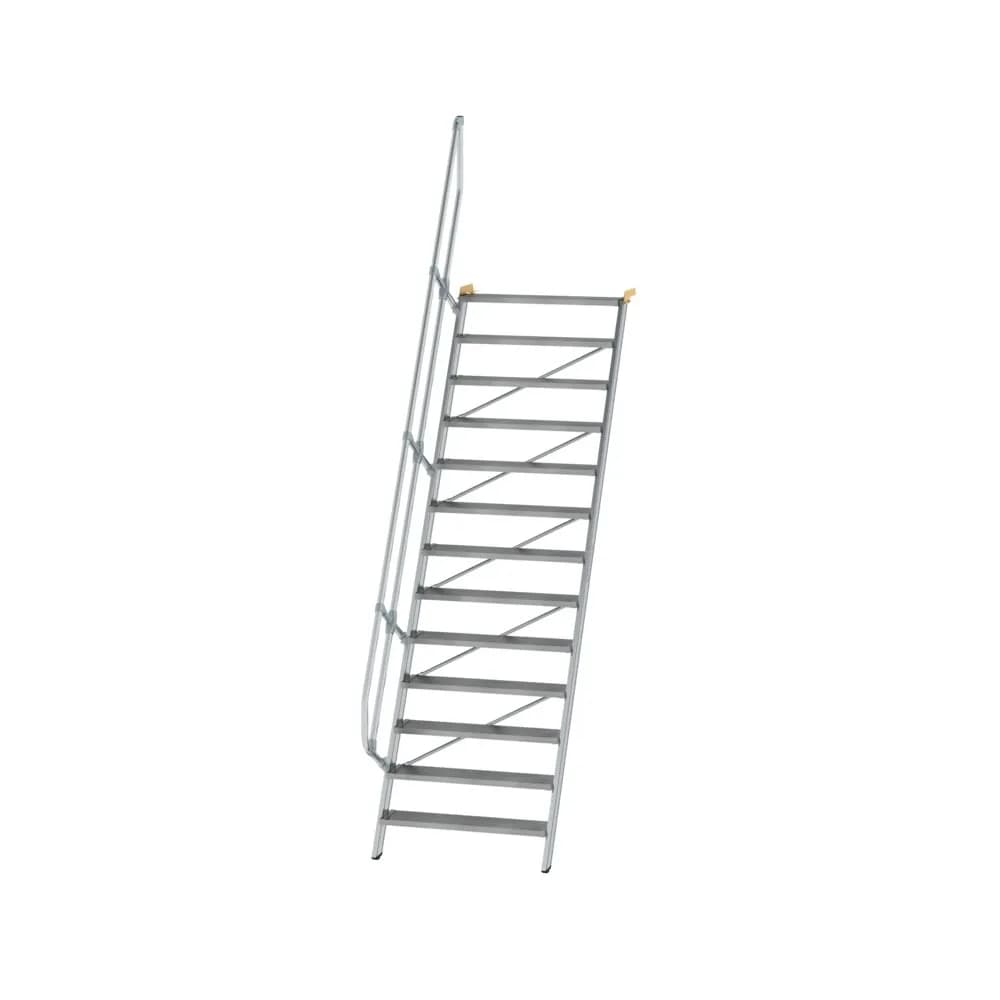 MUNK - Treppe 60° Stufenbreite 1000 mm 13 Stufen Aluminium geriffelt