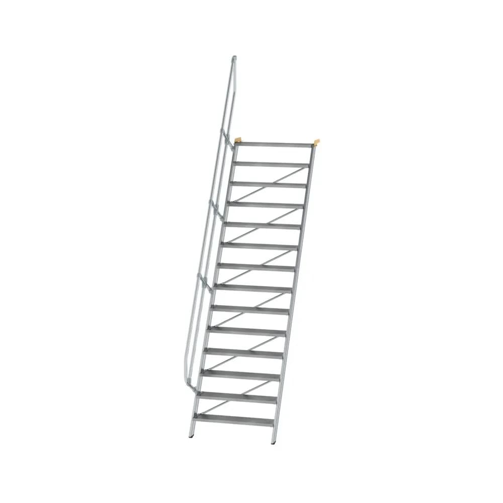 MUNK - Treppe 60° Stufenbreite 1000 mm 14 Stufen Aluminium geriffelt