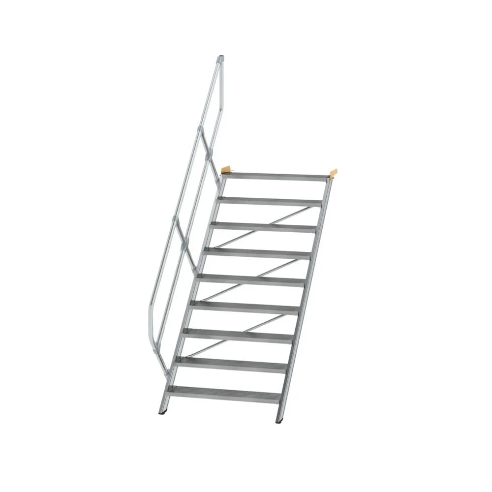 MUNK - Treppe 45° Stufenbreite 1000 mm 9 Stufen Aluminium geriffelt