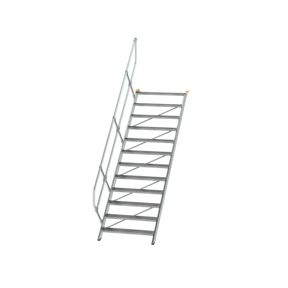 MUNK - Treppe 45° Stufenbreite 1000 mm 12 Stufen Aluminium geriffelt
