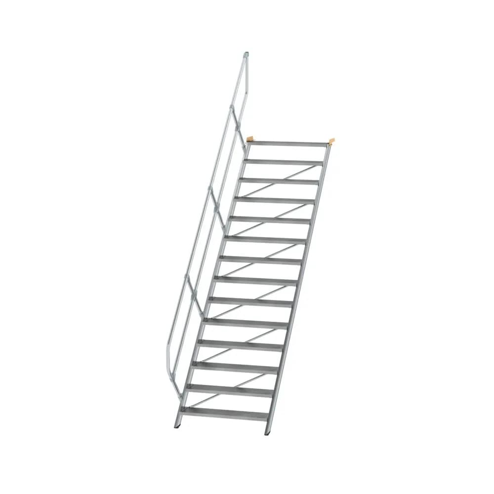 MUNK - Treppe 45° Stufenbreite 1000 mm 14 Stufen Aluminium geriffelt