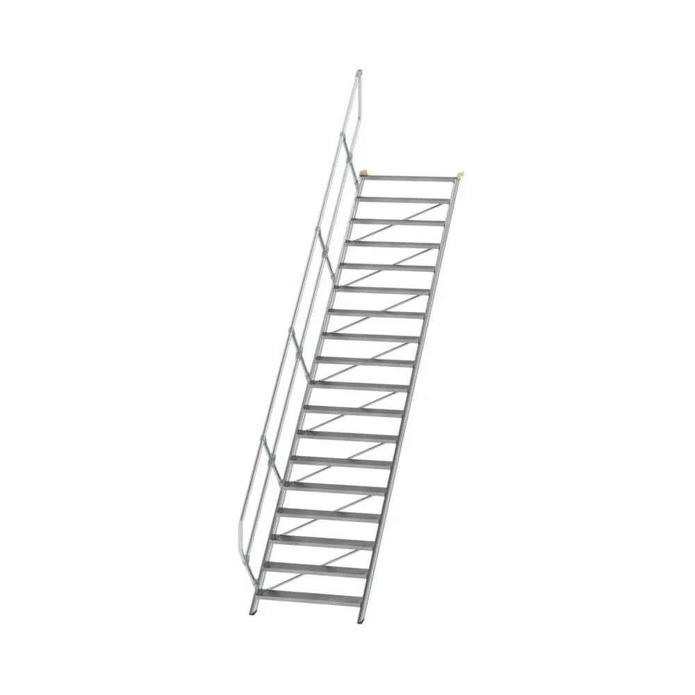 MUNK - Treppe 45° Stufenbreite 1000 mm 18 Stufen Aluminium geriffelt