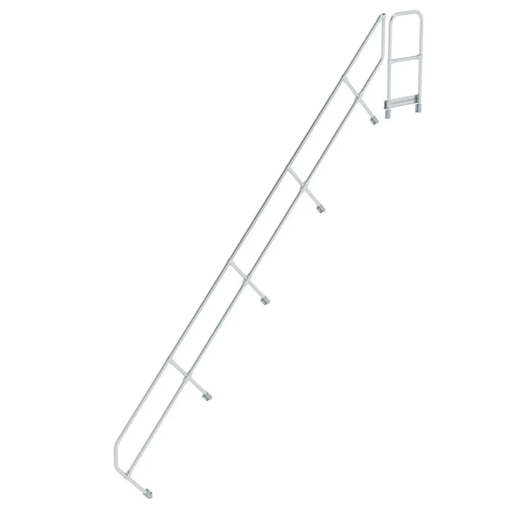 MUNK - Zweiter Handlauf für Treppe mit Plattform 45° 18 Stufen