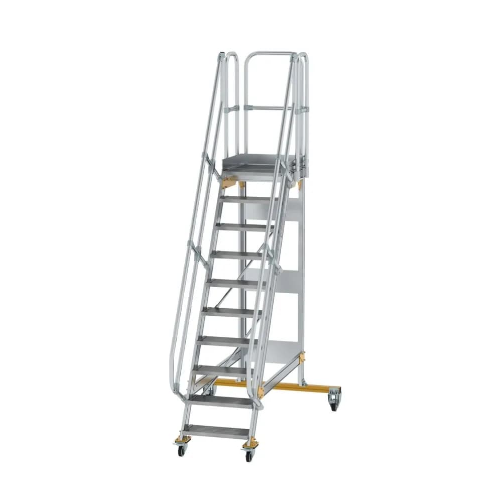 MUNK - Plattformtreppe fahrbar 60° Stufenbreite 600 mm 10 Stufen