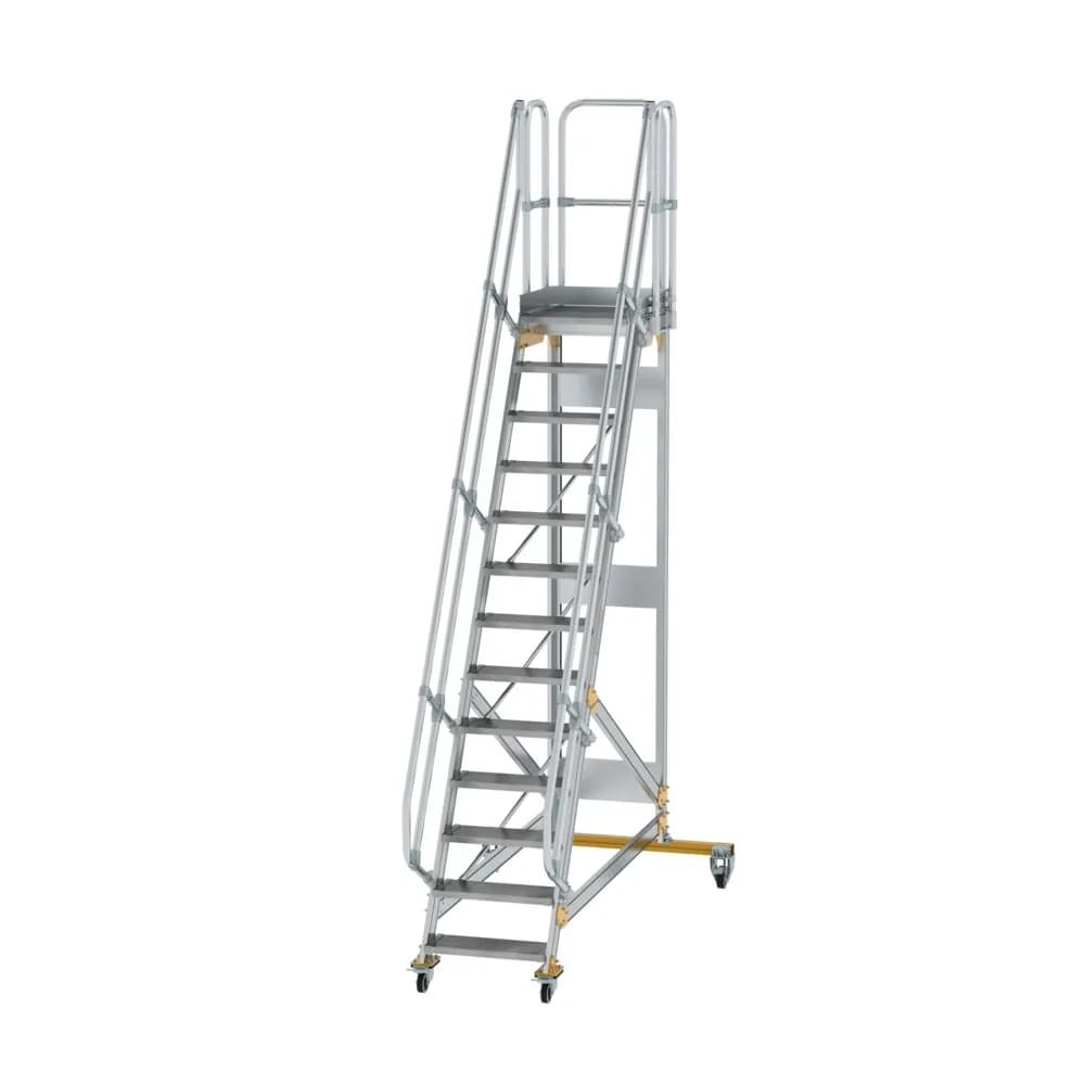 MUNK - Plattformtreppe fahrbar 60° Stufenbreite 600 mm 13 Stufen