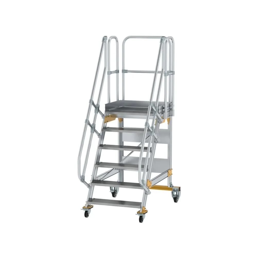 MUNK - Plattformtreppe fahrbar 60° Stufenbreite 800 mm 6 Stufen