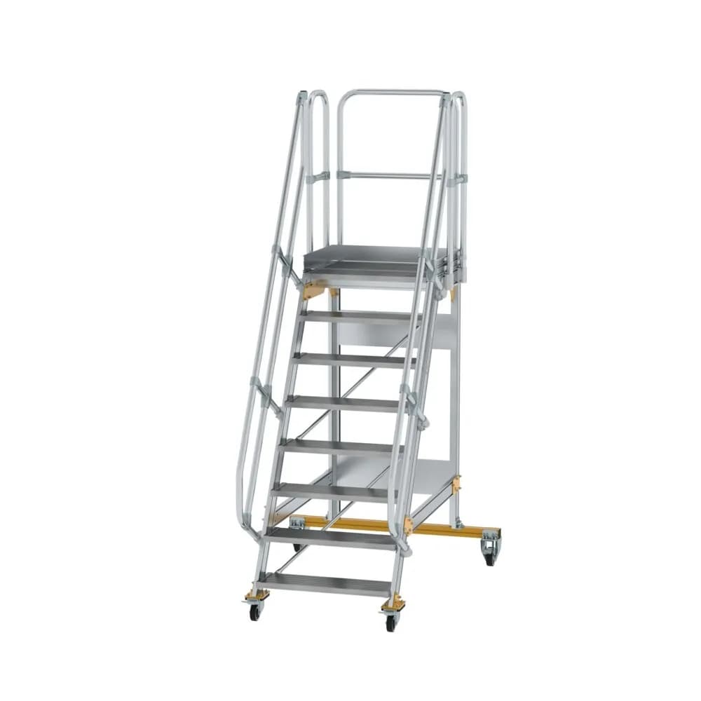 MUNK - Plattformtreppe fahrbar 60° Stufenbreite 800 mm 8 Stufen