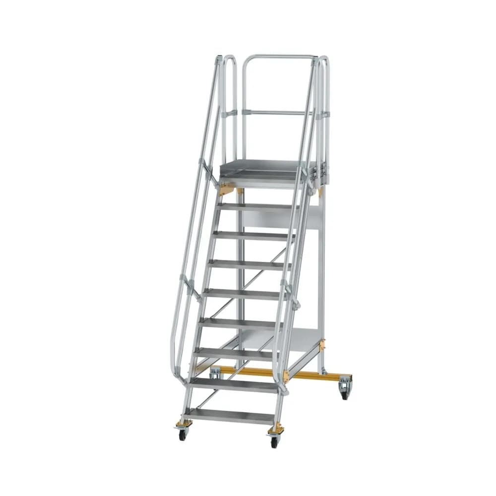 MUNK - Plattformtreppe fahrbar 60° Stufenbreite 800 mm 9 Stufen