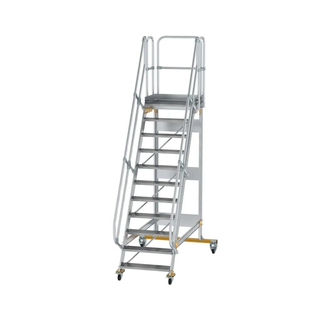 MUNK - Plattformtreppe fahrbar 60° Stufenbreite 800 mm 11 Stufen