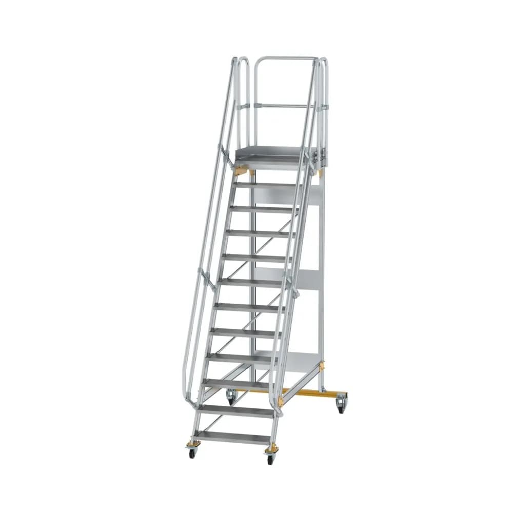 MUNK - Plattformtreppe fahrbar 60° Stufenbreite 800 mm 12 Stufen